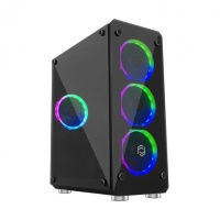 Frisby Cyber FC-9265G Mid Tower Kasa Siyah 1xUSB3.0+2xUSB2.0 / 4 x 120mm Fan ((3 Renk Fan) PSU YOK - 1